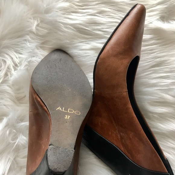 ALDO Black & Brown Wedges - Picture 5 of 5